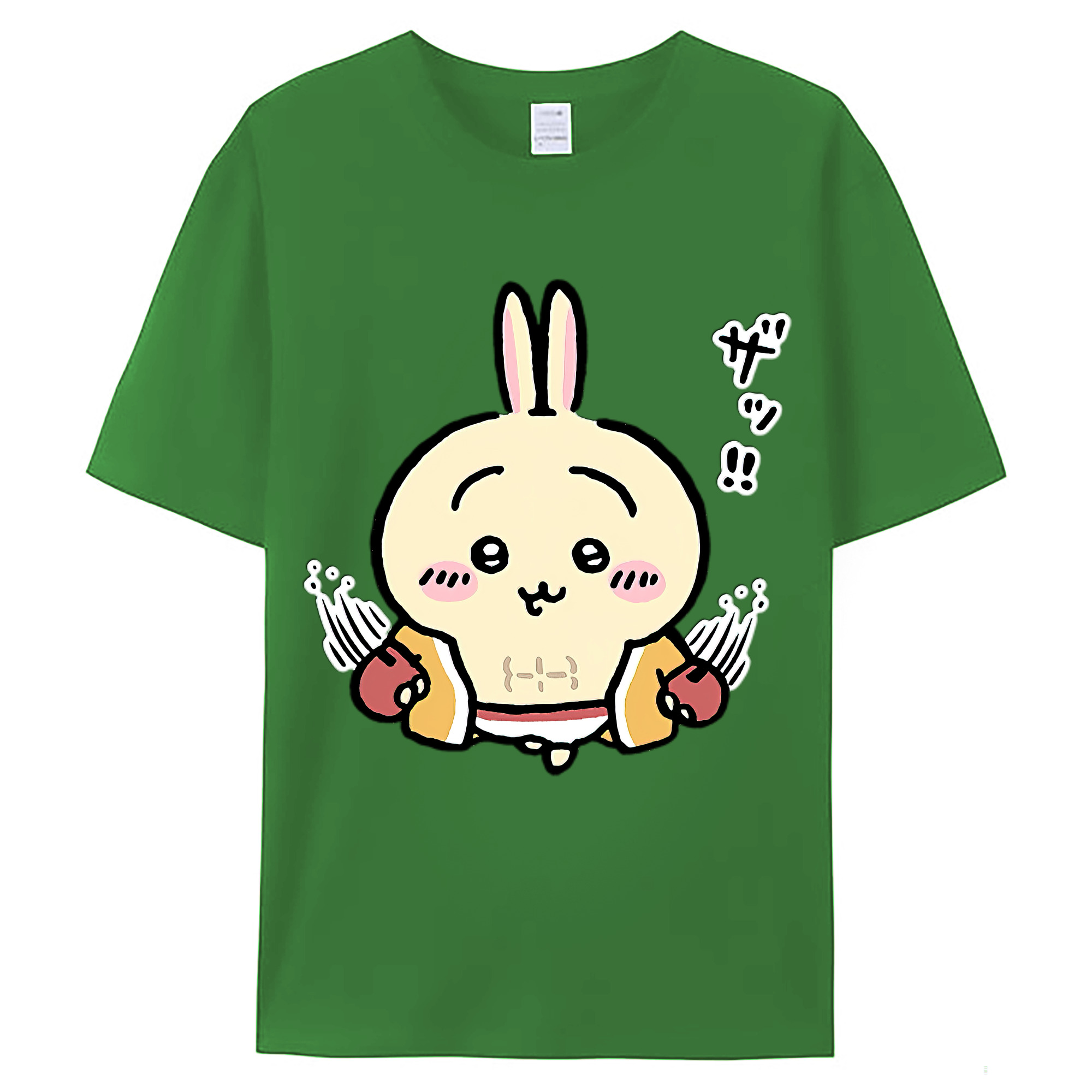 （画像用） ちいかわ うさぎ Chii-kawa usagi レディースカジュアルプリントTシャツ（綿100％）